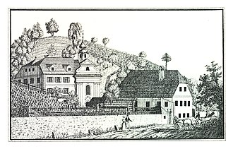Datei:Grabenstraße 144, Maria Schnee bei Graz - J.F.Kaiser Lithografirte Ansichten der Steiermark 1830.jpg